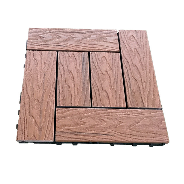 300 x 300 mm Coextrusions-Deckfliesen für den Außenbereich, die WPC-Terrassendielen ineinandergreifen